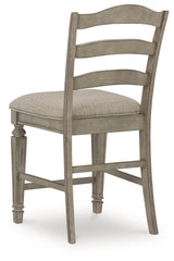 Lodenbay Antique Gray Counter Height Barstool, Set of 2