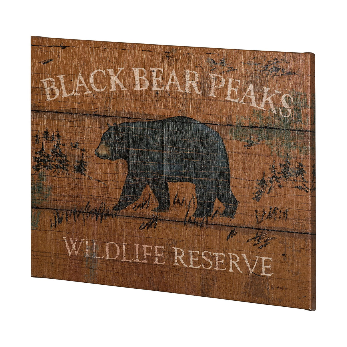 Lodge Signs V by James Wiens a Hand Embellished Textured Canvas by Mercana at Eve Furniture