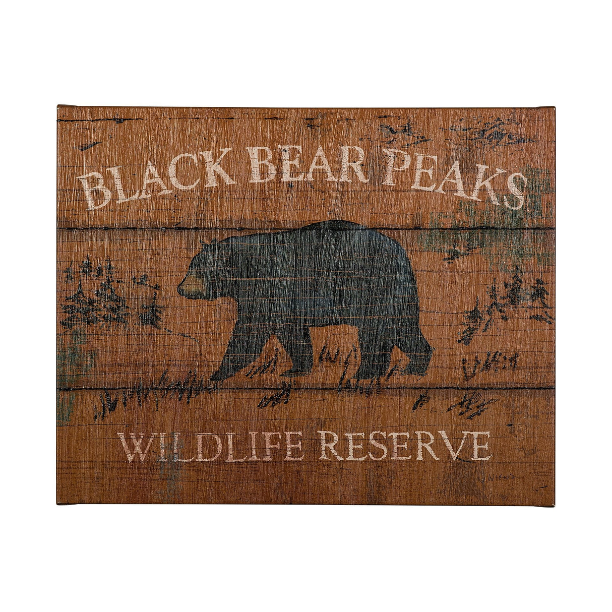 Lodge Signs V by James Wiens a Hand Embellished Textured Canvas by Mercana at Eve Furniture