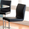 Lodia Black/Chrome Counter Ht. Chair, Set of 2 by Furniture of America at Eve Furniture