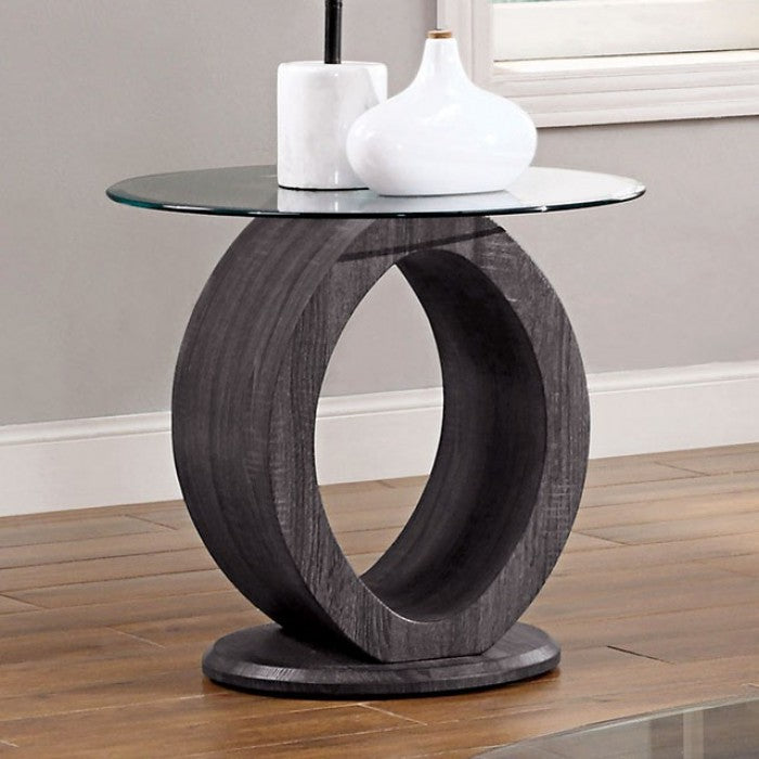 Lodia Gray End Table by Furniture of America at Eve Furniture