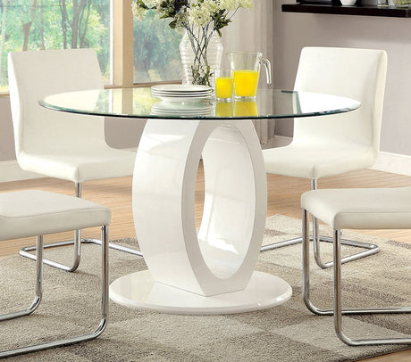 Lodia White Dining Table Only by Furniture of America at Eve Furniture