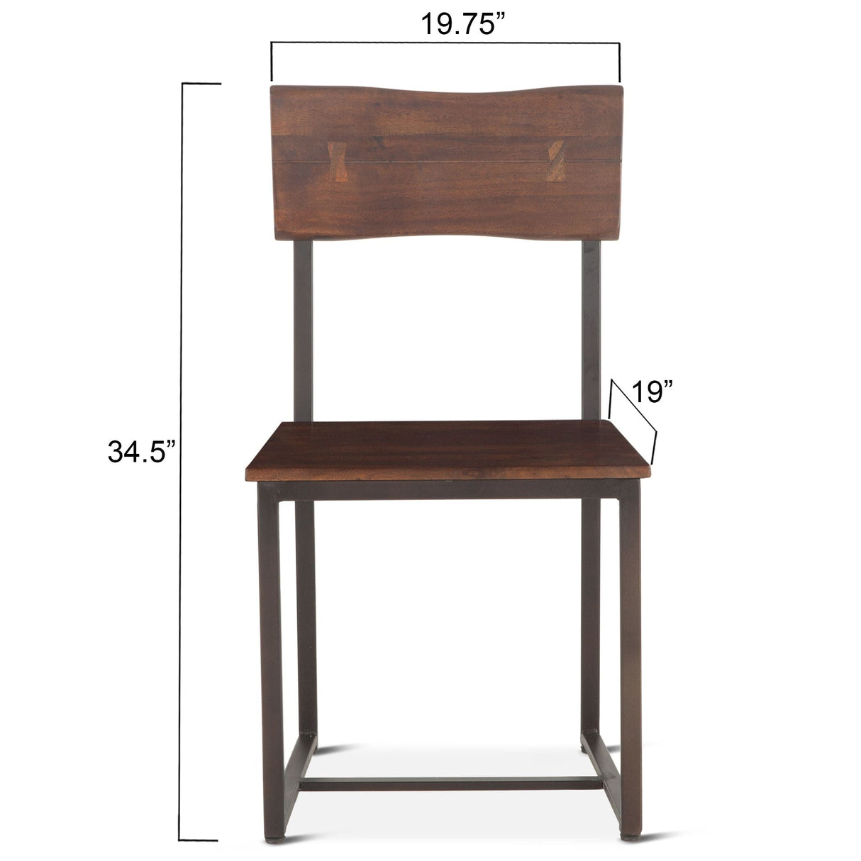 Loft 18" Dining Chair in Walnut by Home Trends & Design at Eve Furniture