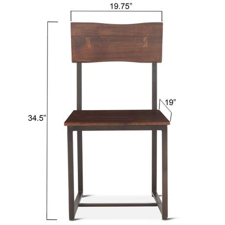 Loft 18" Dining Chair in Walnut by Home Trends & Design at Eve Furniture