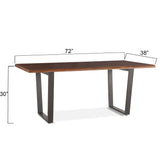 Loft 72" Dining Table in Walnut by Home Trends & Design at Eve Furniture