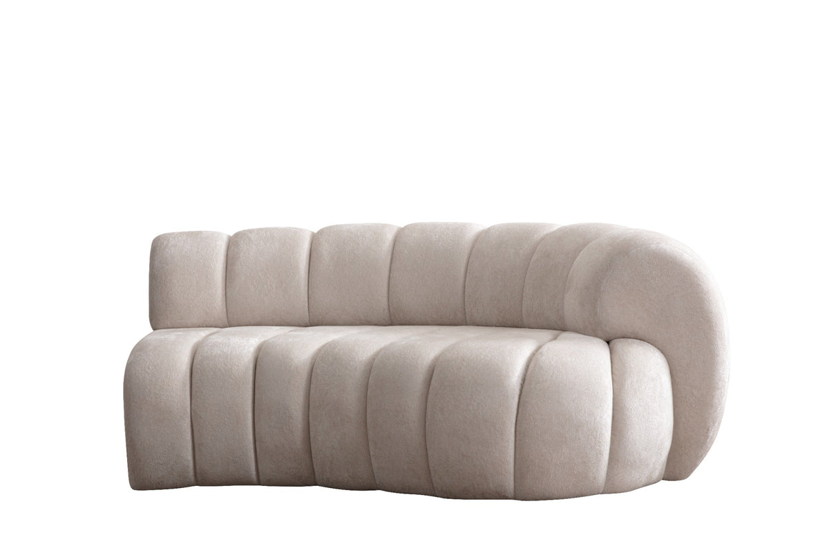 Loft Ivory Curved Sofa 97” by Mobella at Eve Furniture