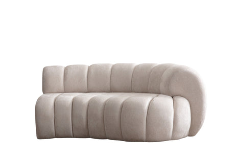 Loft Ivory Curved Sofa 97” by Mobella at Eve Furniture