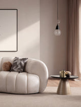 Loft Ivory Curved Sofa 97” by Mobella at Eve Furniture