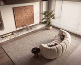 Loft Ivory Curved Loveseat 86" by Mobella at Eve Furniture