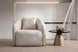 Loft Ivory Curved Accent Chair by Mobella at Eve Furniture
