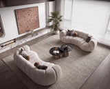 Loft Ivory Curved Living Room Set by Mobella at Eve Furniture