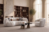 Loft Ivory Curved Living Room Set by Mobella at Eve Furniture