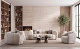 Loft Ivory Curved Living Room Set by Mobella at Eve Furniture