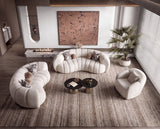 Loft Ivory Curved Living Room Set by Mobella at Eve Furniture
