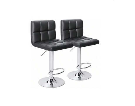 Loftline Black Adjustable Barstool (Set of 2) by Happy Homes at Eve Furniture