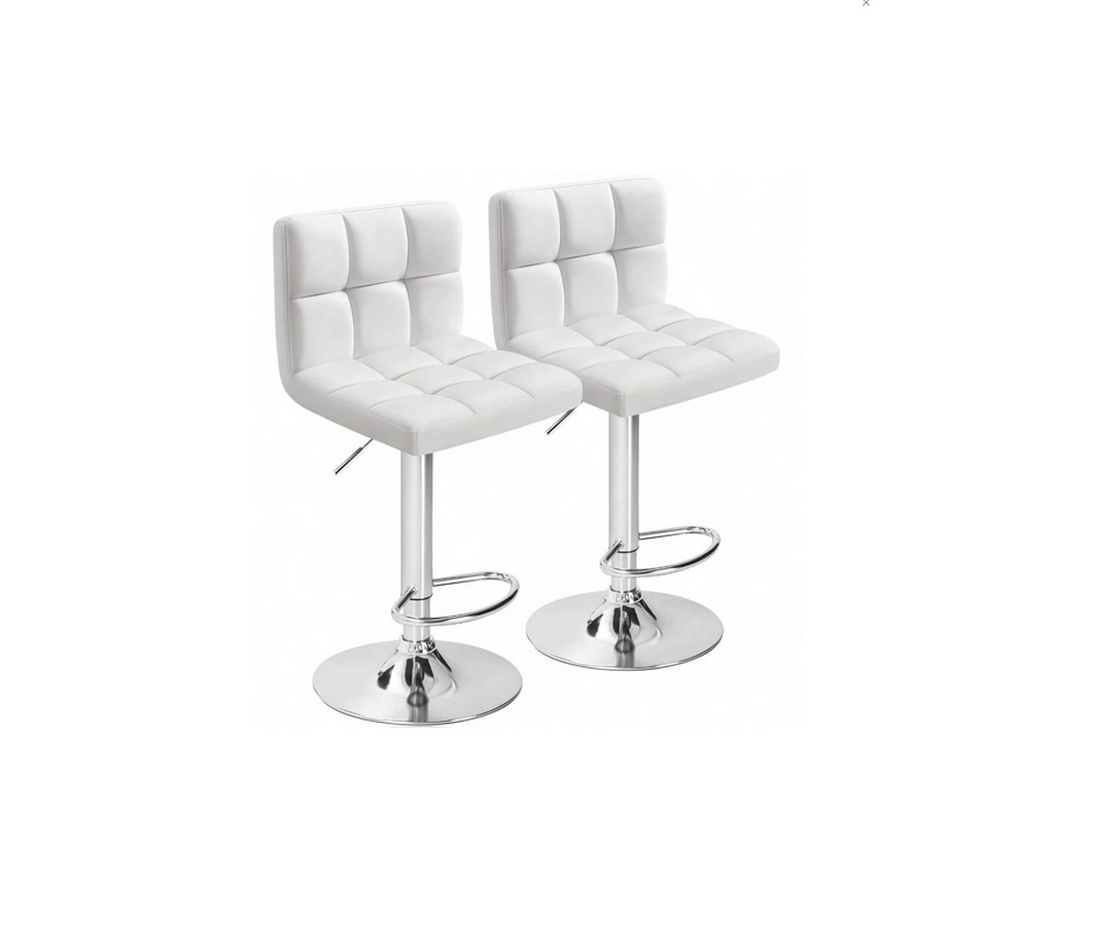 Loftline White Adjustable Barstool (Set of 2) by Happy Homes at Eve Furniture