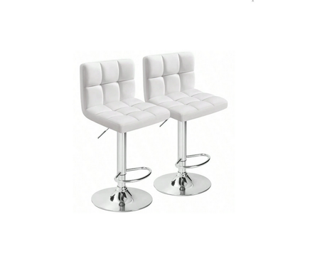 Loftline White Adjustable Barstool (Set of 2) by Happy Homes at Eve Furniture