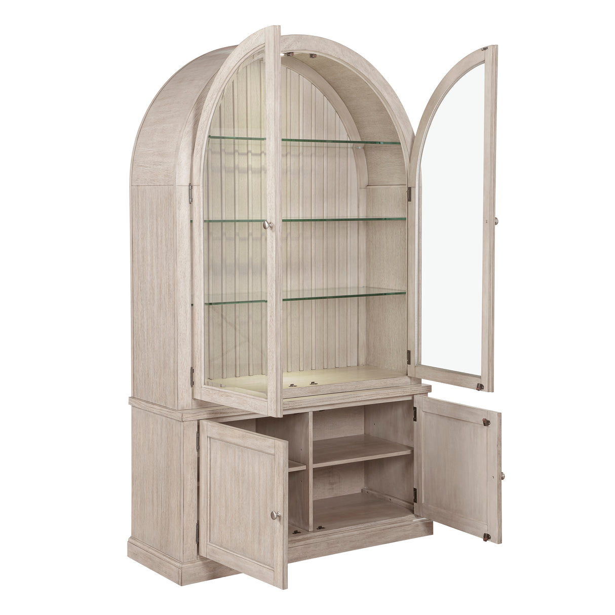 Lofton Light Gray Curio Cabinet by Homelegance at Eve Furniture