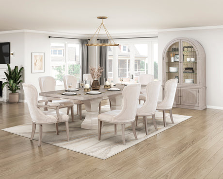 Lofton Light Gray Curio Cabinet by Homelegance at Eve Furniture