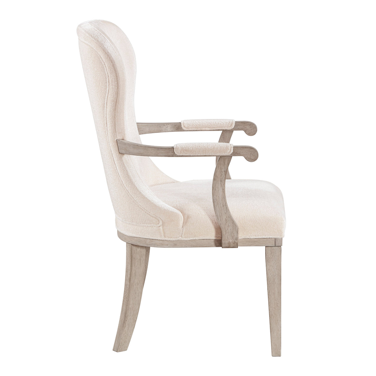 Lofton Light Gray/Ivory Arm Chair, Set of 2 by Homelegance at Eve Furniture