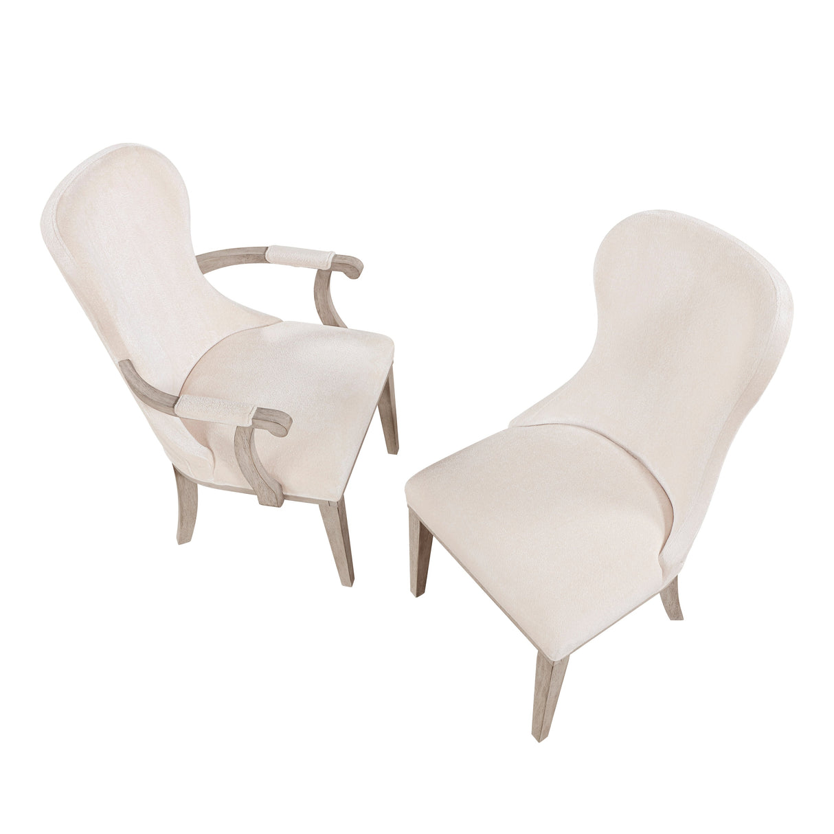 Lofton Light Gray/Ivory Arm Chair, Set of 2 by Homelegance at Eve Furniture
