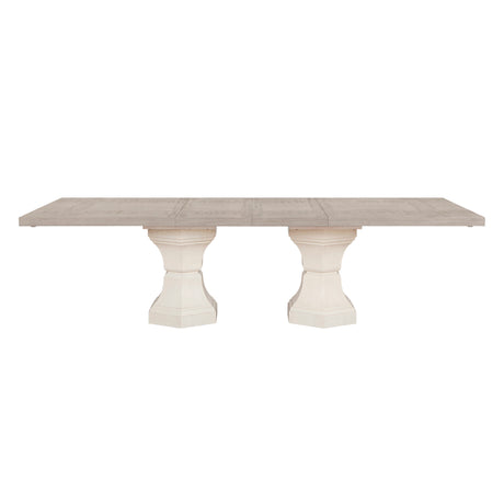 Lofton Light Gray/Ivory Extendable Dining Set by Homelegance at Eve Furniture