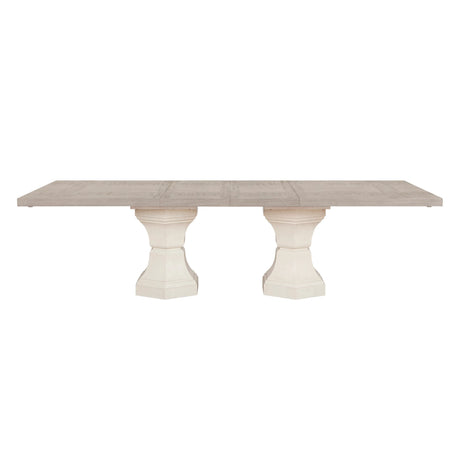 Lofton Light Gray/Ivory Extendable Dining Set by Homelegance at Eve Furniture