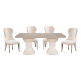 Lofton Light Gray/Ivory Extendable Dining Set by Homelegance at Eve Furniture