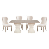 Lofton Light Gray/Ivory Extendable Dining Set by Homelegance at Eve Furniture