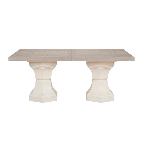 Lofton Light Gray/White Extendable Dining Table by Homelegance at Eve Furniture