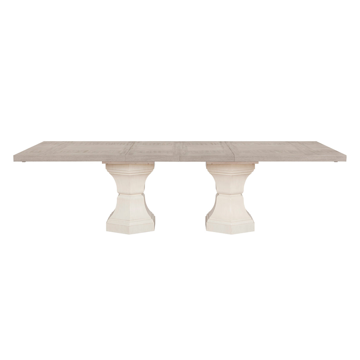 Lofton Light Gray/White Extendable Dining Table by Homelegance at Eve Furniture