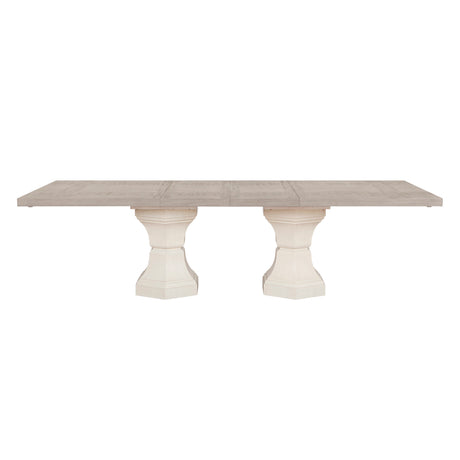 Lofton Light Gray/White Extendable Dining Table by Homelegance at Eve Furniture