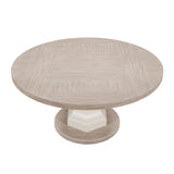 Lofton Light Gray/White Round Dining Table by Homelegance at Eve Furniture