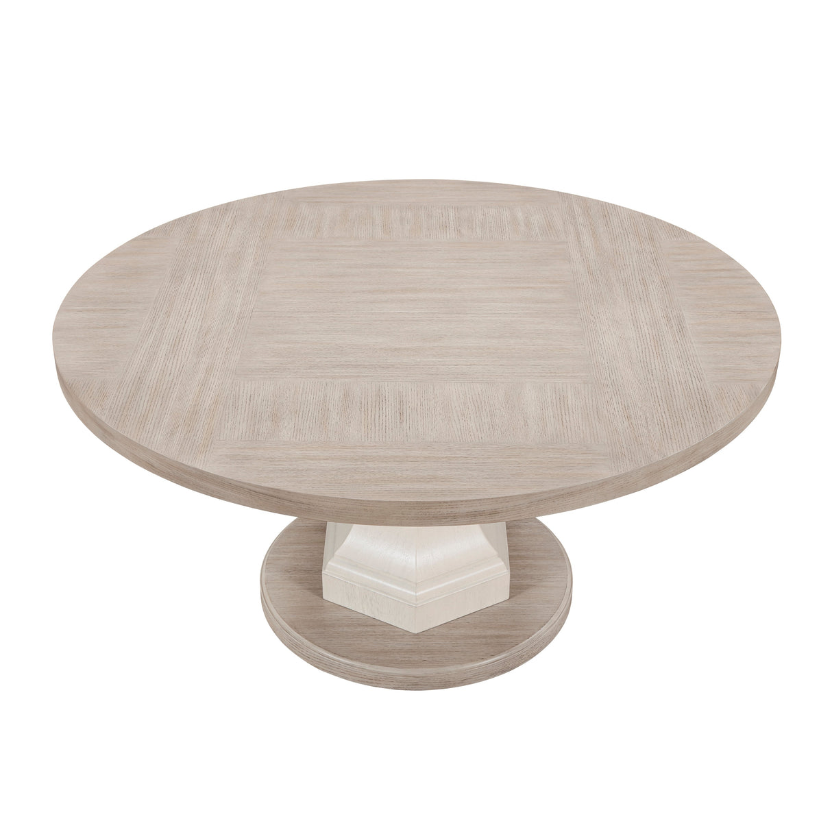Lofton Light Gray/White Round Dining Table by Homelegance at Eve Furniture