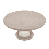 Lofton Light Gray/White Round Dining Table by Homelegance at Eve Furniture