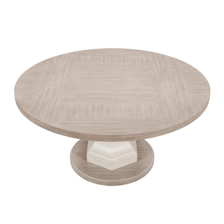 Lofton Light Gray/White Round Dining Table by Homelegance at Eve Furniture