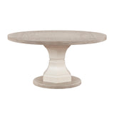 Lofton Light Gray/White Round Dining Table by Homelegance at Eve Furniture