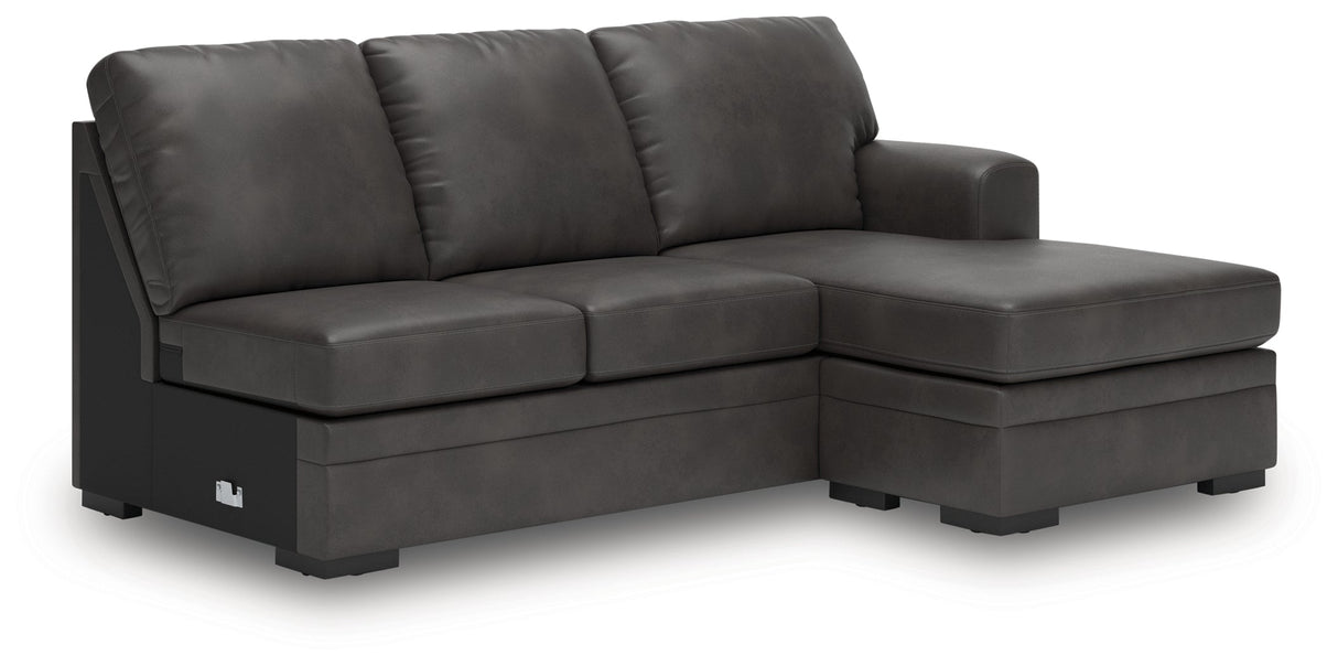 Lofton-Pike Shadow 2-Piece Left Arm Facing Chaise Sectional by Ashley at Eve Furniture