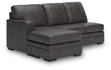Lofton-Pike Shadow 2-Piece Right Arm Facing Chaise Sectional by Ashley at Eve Furniture
