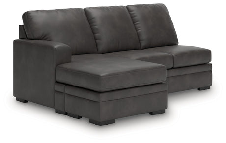 Lofton-Pike Shadow 2-Piece Right Arm Facing Chaise Sectional by Ashley at Eve Furniture