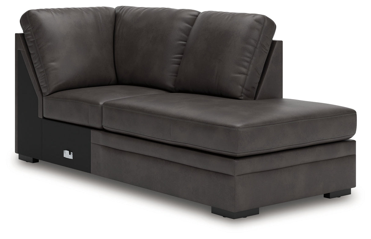 Lofton-Pike Shadow 2-Piece Right Arm Facing Chaise Sectional by Ashley at Eve Furniture