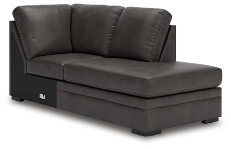 Lofton-Pike Shadow 2-Piece Right Arm Facing Chaise Sectional by Ashley at Eve Furniture