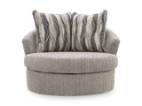 Lofwood Fossil Swivel Accent Chair by Ashley at Eve Furniture
