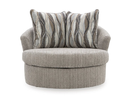 Lofwood Fossil Swivel Accent Chair by Ashley at Eve Furniture