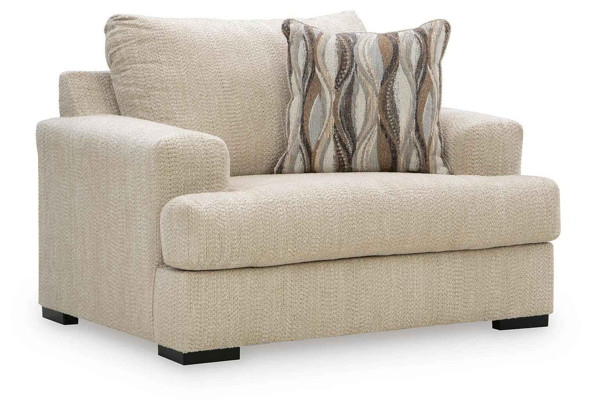 Lofwood Oatmeal Chair and a Half by Ashley at Eve Furniture