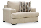 Lofwood Oatmeal Chair and a Half by Ashley at Eve Furniture