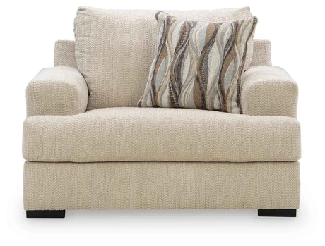 Lofwood Oatmeal Chair and a Half by Ashley at Eve Furniture