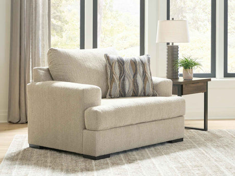 Lofwood Oatmeal Chair and a Half by Ashley at Eve Furniture