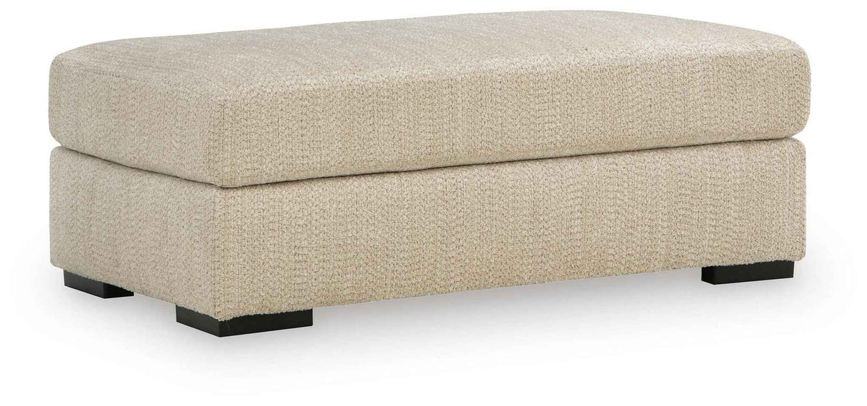 Lofwood Oatmeal Ottoman by Ashley at Eve Furniture
