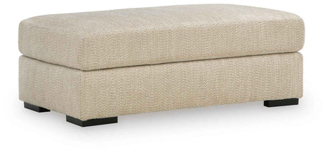 Lofwood Oatmeal Ottoman by Ashley at Eve Furniture
